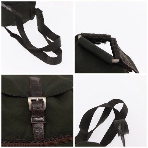 PRADA Backpack Nylon Khaki Silver Auth bs31148 - Picture 16 of 16